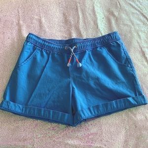 Cat & Jack Shorts Girl’s L PLUS Midi Cotton Drawstring Blue